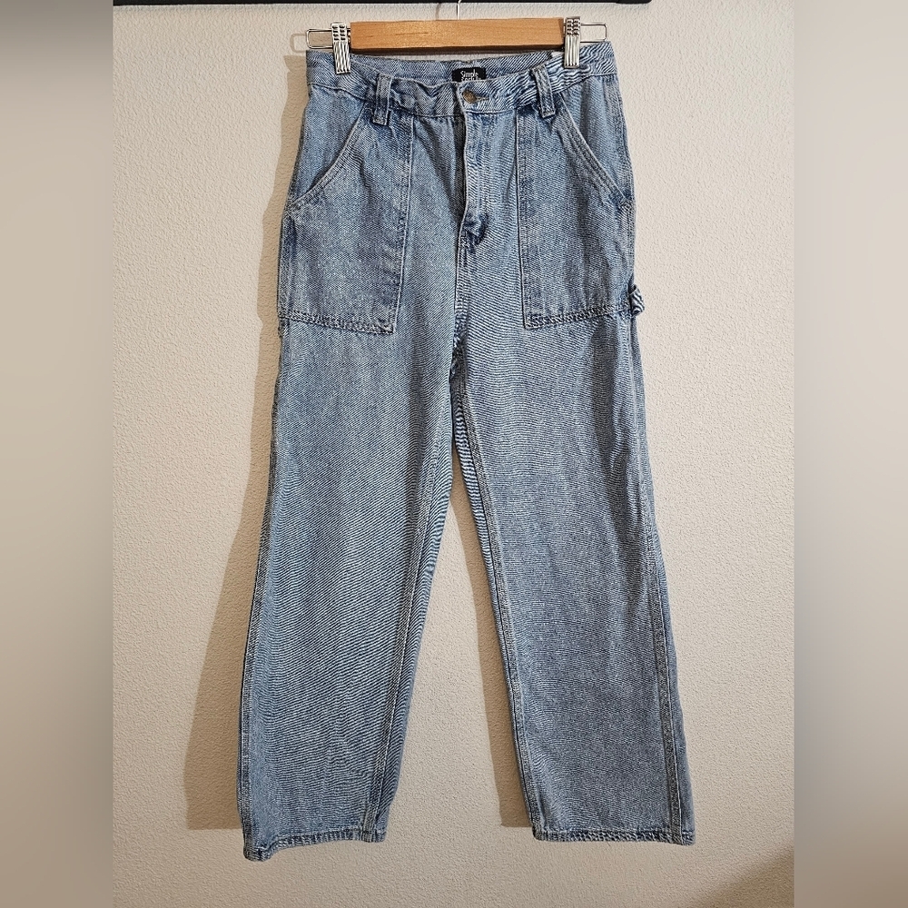Simple Society Carpenter Light Blue Wide Leg Jeans